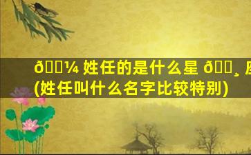 🌼 姓任的是什么星 🕸 座(姓任叫什么名字比较特别)